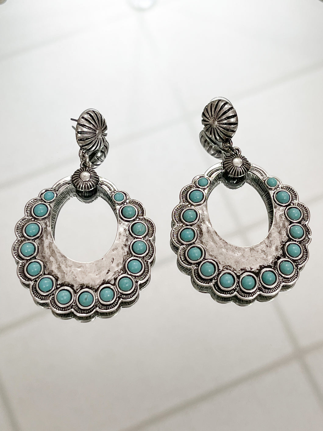 Western Style Natural Stone Earring